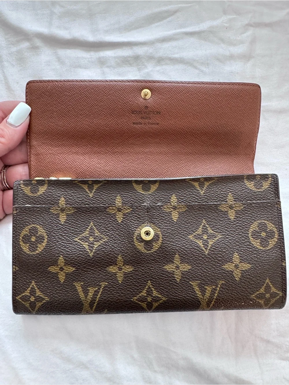 Louis Vuitton Monogram Canvas Sarah Wallet in Brown